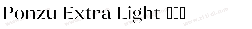 Ponzu Extra Light字体转换